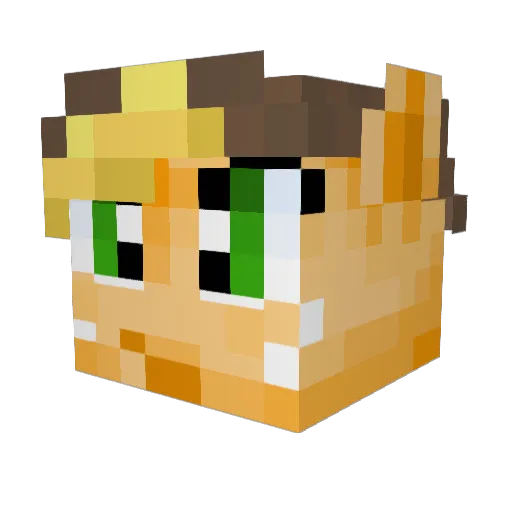 azmelee Minecraft avatar head, 3D render