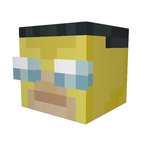 azn_pp1 Minecraft avatar head, 3D render
