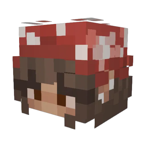 aznambria Minecraft avatar head, 3D render