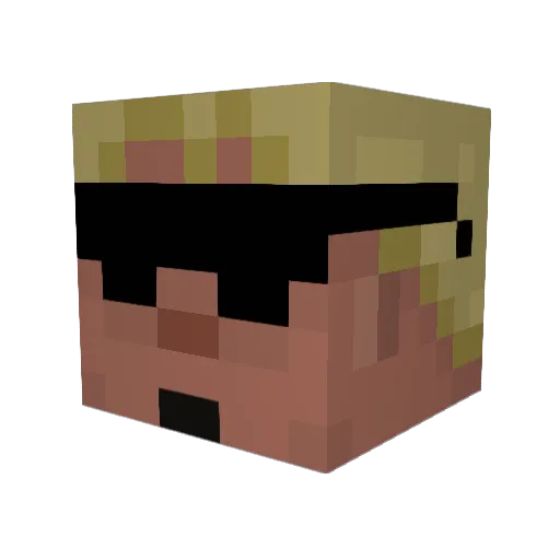 aznarok Minecraft avatar head, 3D render