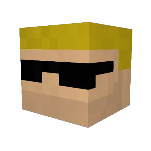 azoqt Minecraft avatar head, 3D render