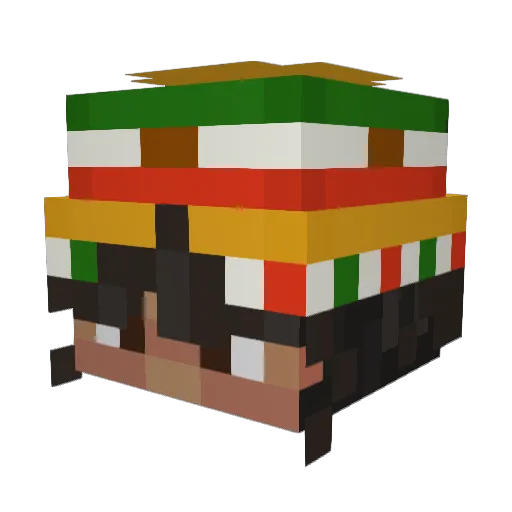 azosnipes Minecraft avatar head, 3D render