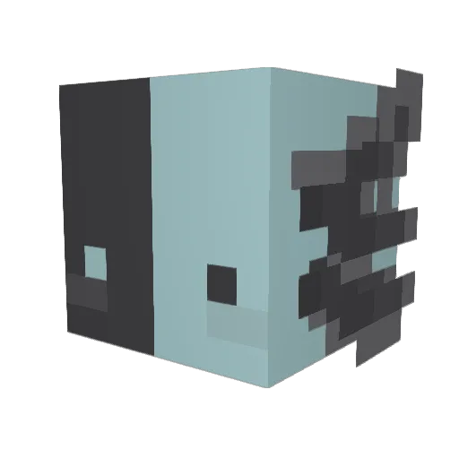 azotl Minecraft avatar head, 3D render