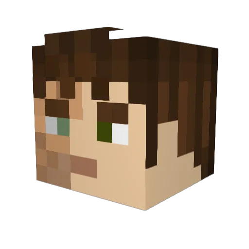 azrealhood Minecraft avatar head, 3D render