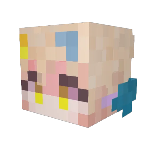 azshark Minecraft avatar head, 3D render