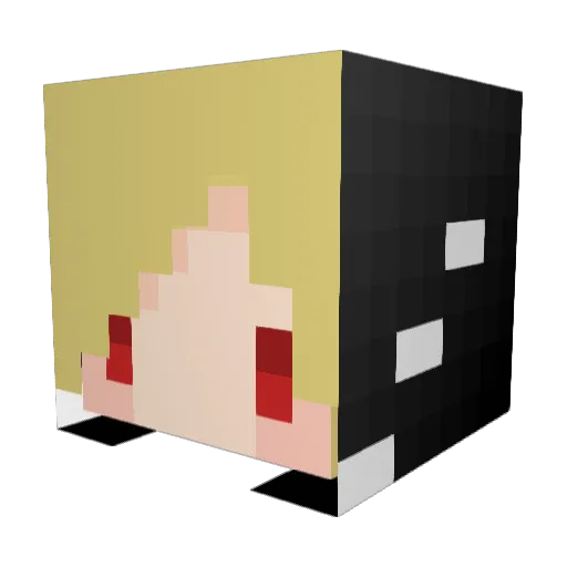 azsxdc102 Minecraft avatar head, 3D render