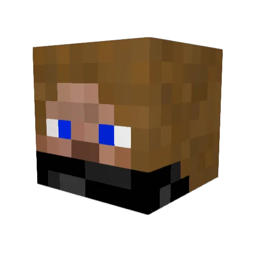 azsxw Minecraft avatar head, 3D render