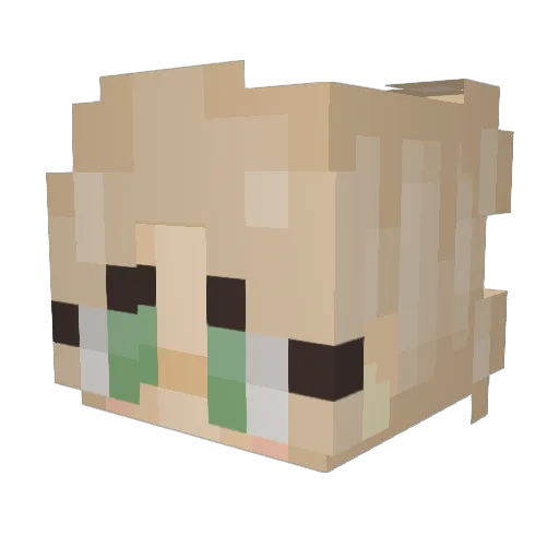 aztec_popcorn Minecraft avatar head, 3D render