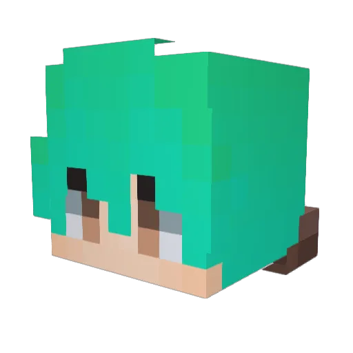 azu1111 Minecraft avatar head, 3D render