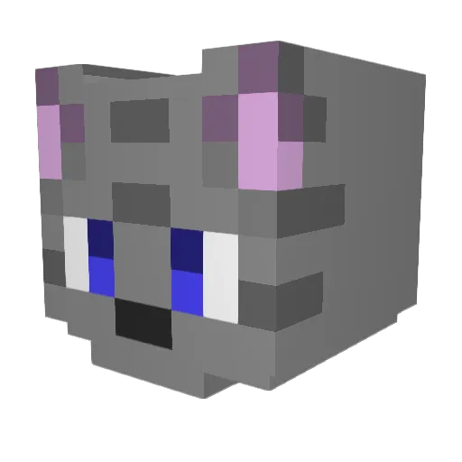 azu_120 Minecraft avatar head, 3D render