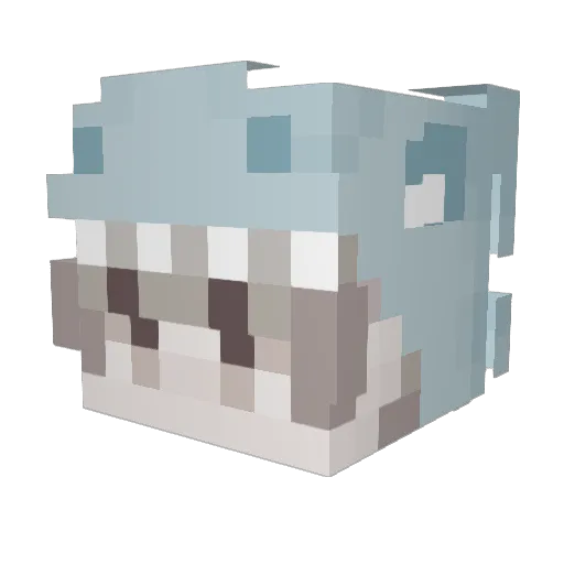 azu_abc Minecraft avatar head, 3D render