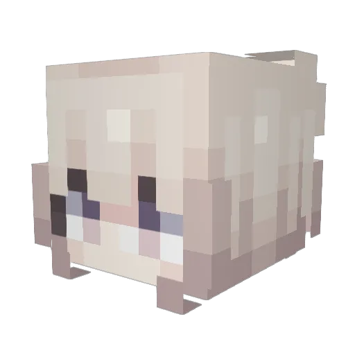 azucchi Minecraft avatar head, 3D render