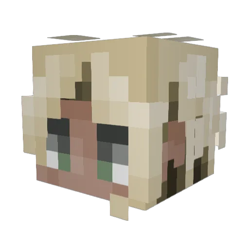 azumaof Minecraft avatar head, 3D render