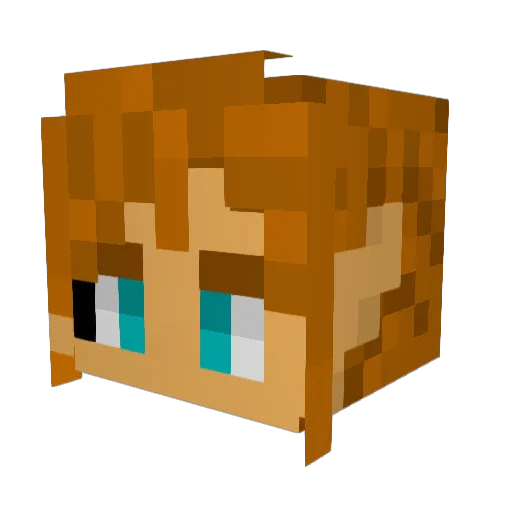 azumarilll Minecraft avatar head, 3D render