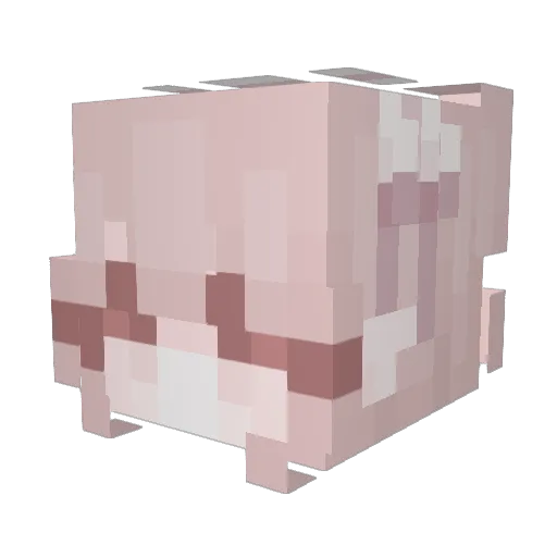 azumii Minecraft avatar head, 3D render