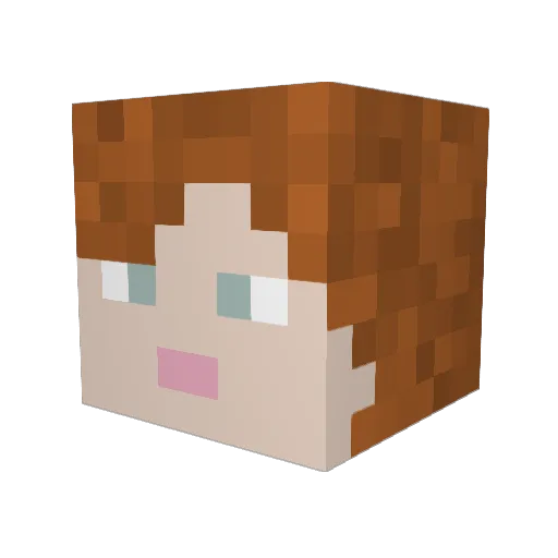 azumpano12 Minecraft avatar head, 3D render
