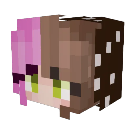 azuna_h Minecraft avatar head, 3D render