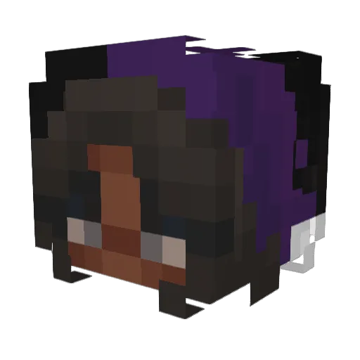 azuralinn Minecraft avatar head, 3D render