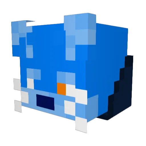 azureprompt Minecraft avatar head, 3D render