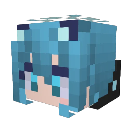 azusa_1005 Minecraft avatar head, 3D render