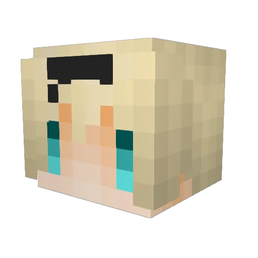 azusamine Minecraft avatar head, 3D render