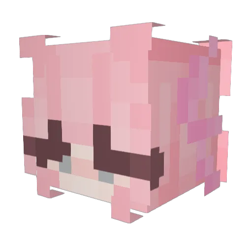 azuuii Minecraft avatar head, 3D render