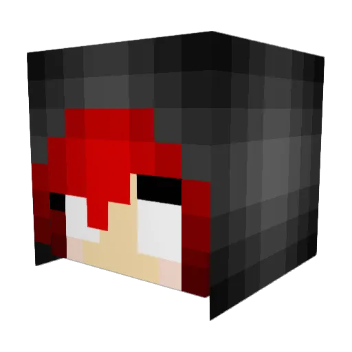 azuuwuu Minecraft avatar head, 3D render