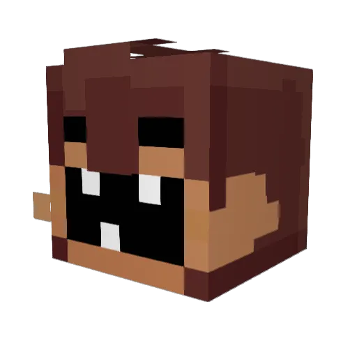 azwack Minecraft avatar head, 3D render