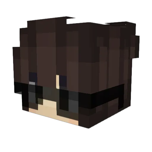 azynqDEV Minecraft avatar head, 3D render