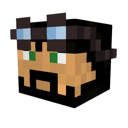 b00kz Minecraft avatar head, 3D render