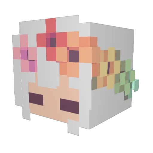 b00u Minecraft avatar head, 3D render