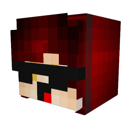 b07 Minecraft avatar head, 3D render