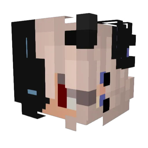 b0nafiedG Minecraft avatar head, 3D render