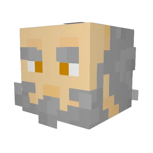 b0nergorilla Minecraft avatar head, 3D render