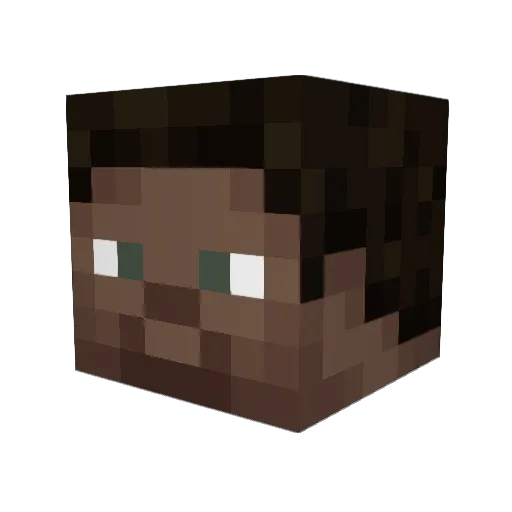 b0ng_man Minecraft avatar head, 3D render