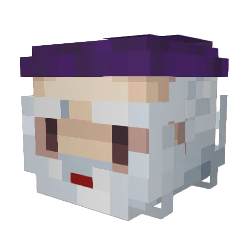 b0ssii Minecraft avatar head, 3D render
