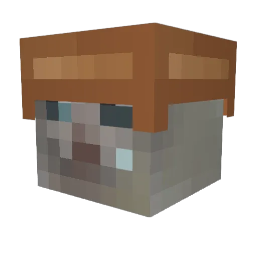 b0x Minecraft avatar head, 3D render