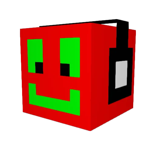 b1065 Minecraft avatar head, 3D render