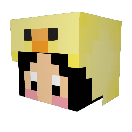 b10op Minecraft avatar head, 3D render
