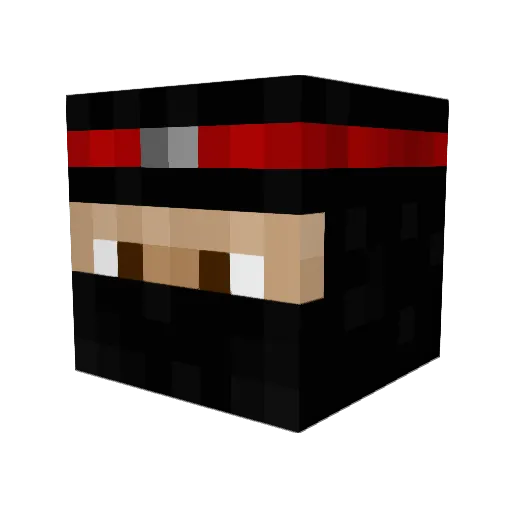 b19mufc94 Minecraft avatar head, 3D render