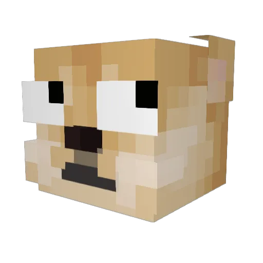 b1a4QAQ Minecraft avatar head, 3D render