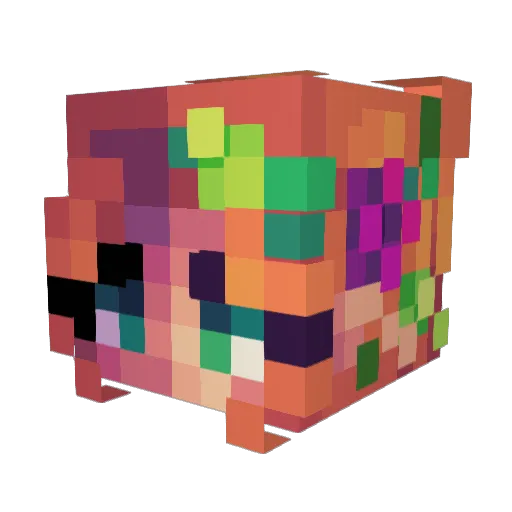 b1ackcat Minecraft avatar head, 3D render