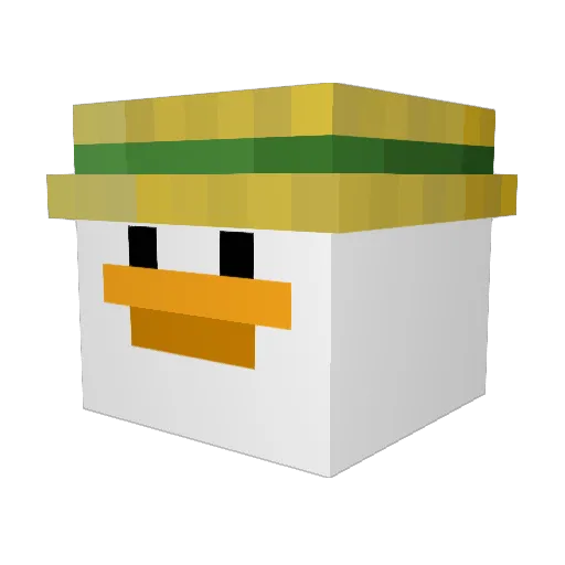 b1da Minecraft avatar head, 3D render