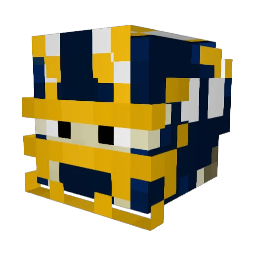 b1galow Minecraft avatar head, 3D render