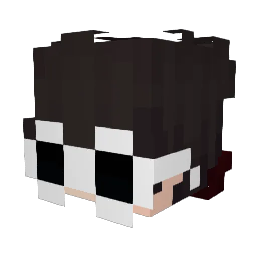 b1ky Minecraft avatar head, 3D render