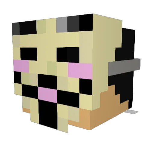 b1tpunk Minecraft avatar head, 3D render