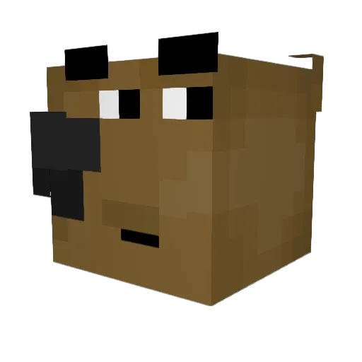 b1uqi Minecraft avatar head, 3D render