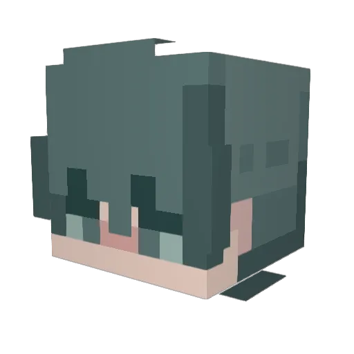 b1waa Minecraft avatar head, 3D render