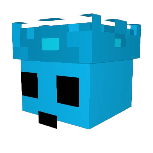 b39d_ Minecraft avatar head, 3D render