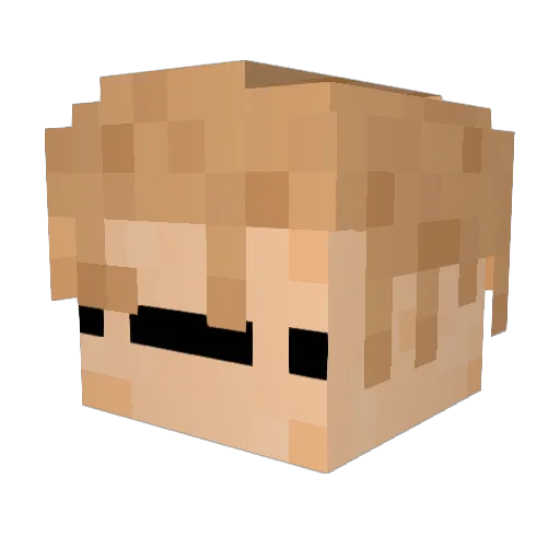 b3geM0t Minecraft avatar head, 3D render
